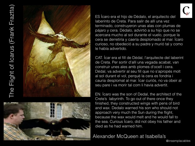 Alexander McQueen, Ícaro, Águila, eagle