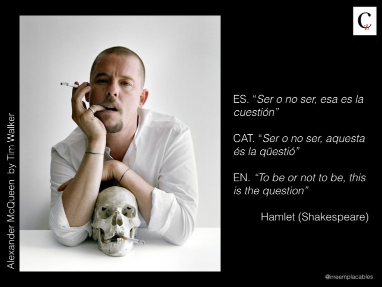 Alexander McQueen. by Tim Walker. To be or not to be this is the question.